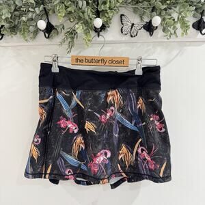 Lululemon Pace Rival Mid-Rise Skirt Veiled Floral Black Multi 8 ef 8040